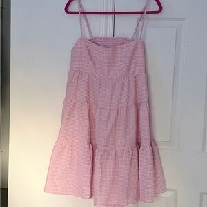 NWOT Kimchi Blue Pink Gingham Checkered Summer Dress